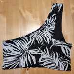 Top assimétrico Zara com estampa de folhas