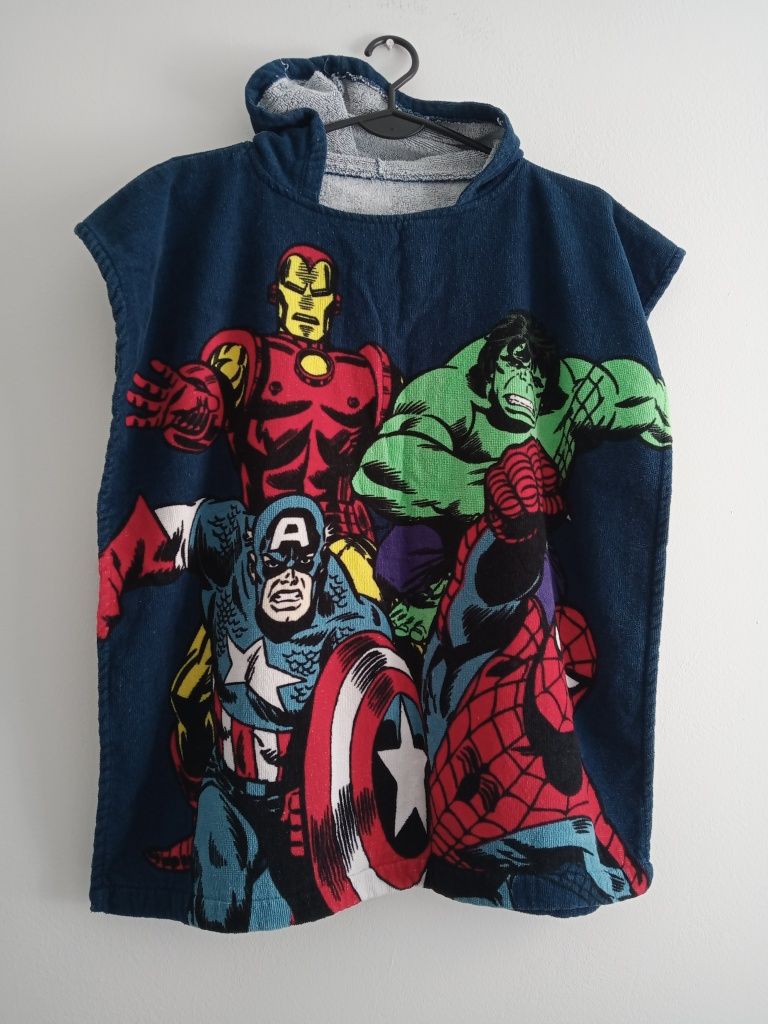 ZARA r.M 110-128 okrycie kąpielowe, ręcznik. Marvel, Spiderman, NOWE!