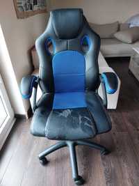 Fotel biurowy krzesło obrotowe czarne duże