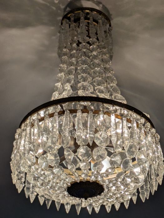 Lustre antigo 3 lâmpadas