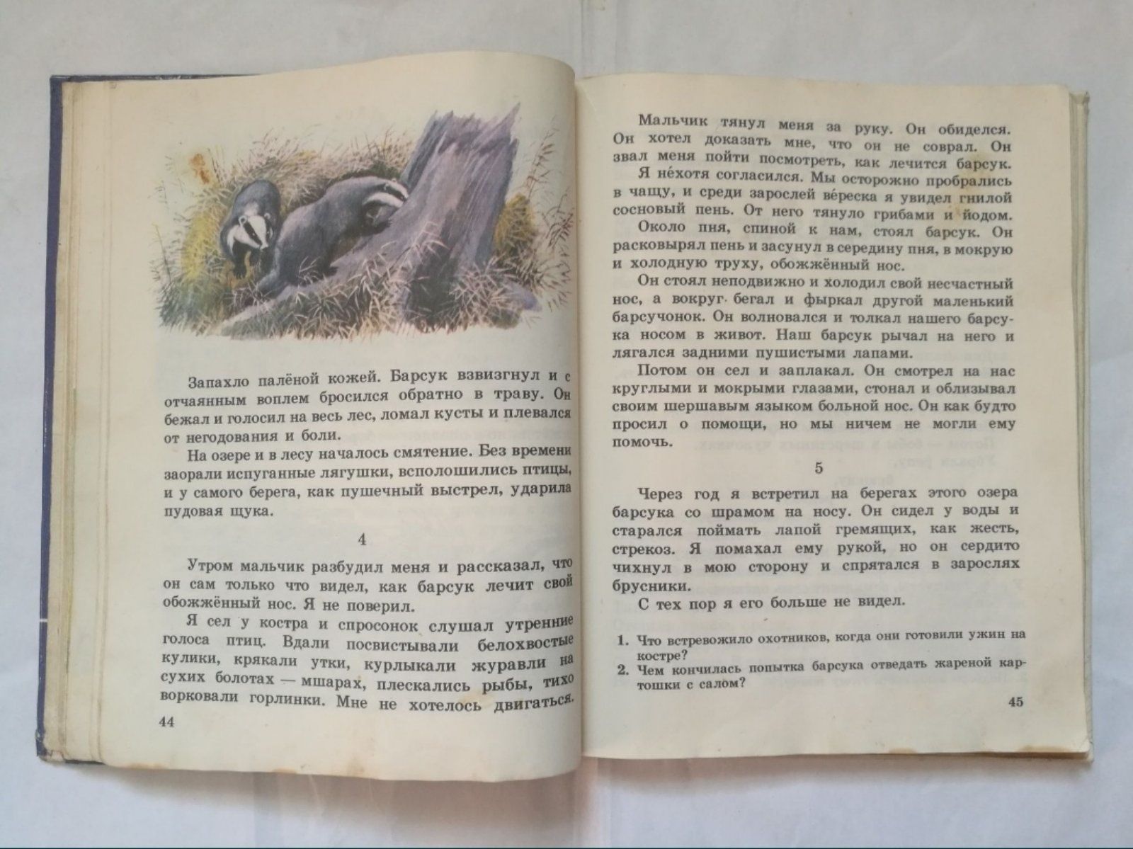 Учебник по чтению "Родное слово", 1989 год