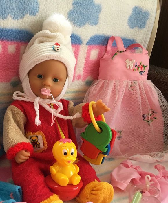 Lalka bobas New Born Baby Simba z wyprawką, kocyk, ubranka, akcesoria