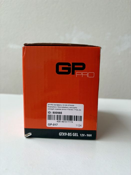 Акумулятор GP PRO GTX9-BS GEL 12V 9Ah — Новий