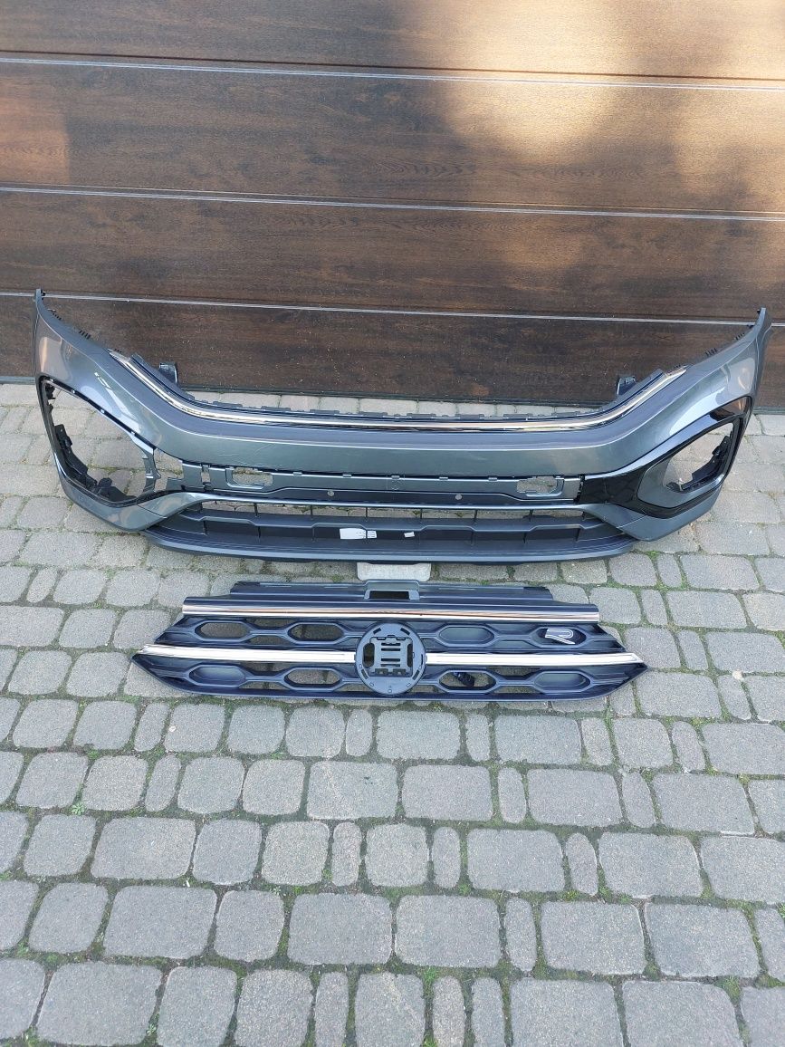 Zderzak VW T-ROC R-line lift przód oryginał z grilem i ledy