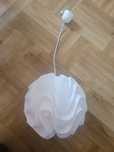 Lampa biała abażur wisząca