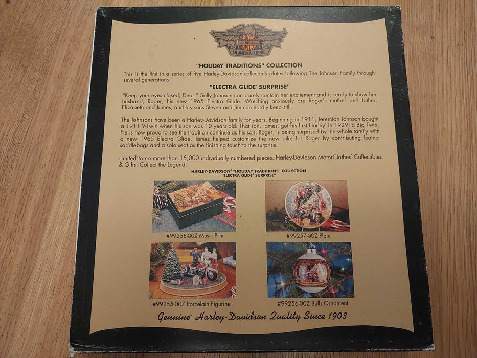 Harley Davidson Prezent Talerz Kolekcja Unikat Electra Glide 1999