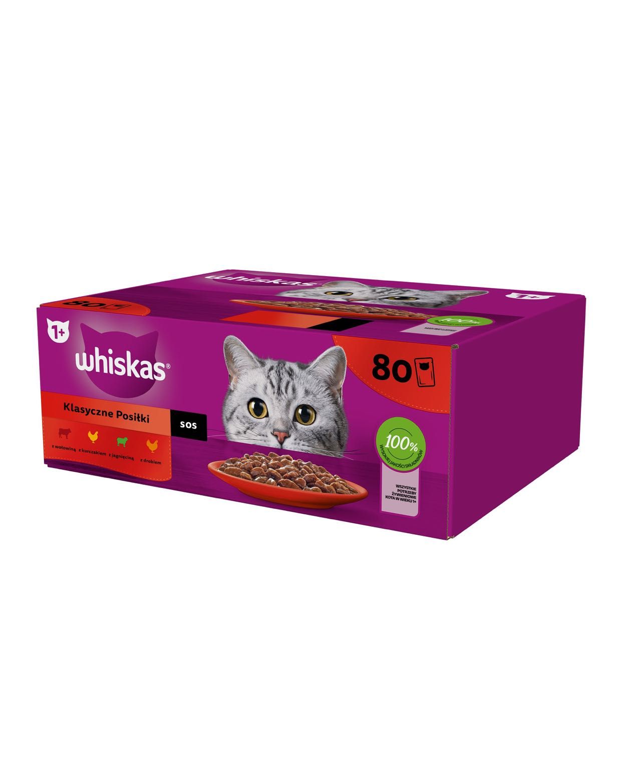 Karma dla kota WHISKAS Mix Smaków (80 x 85 g)
