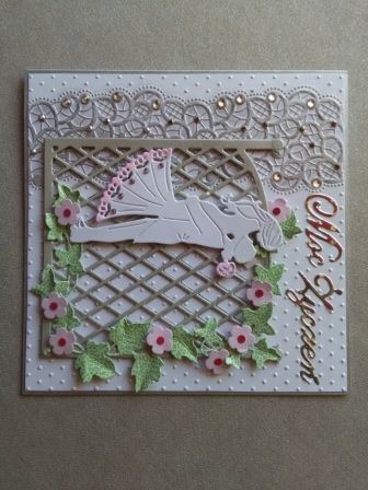 Kartka ręcznie robiona na ślub, wesele