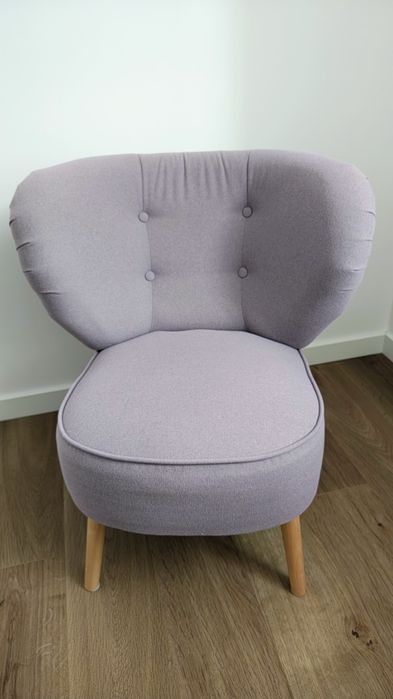 Fotel uszak IKEA GUBBO kolor liliowy