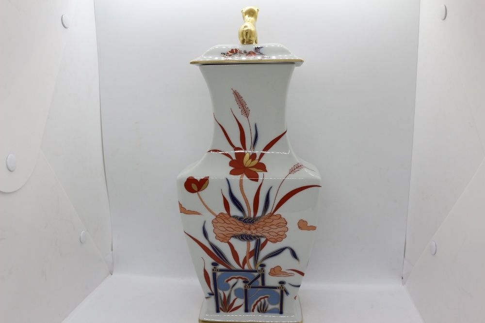 Jarra / Pote / Talha Oriental coleção IMARI 35 cm Vista Alegre 1980