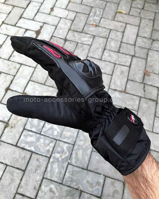 Мото рукавиці теплі Pro Biker з захистом (осінь, весна) Probiker