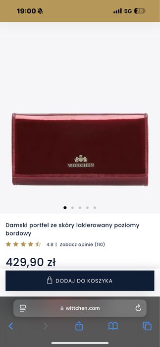 Damski portfel ze skóry naturalnej Wittchen