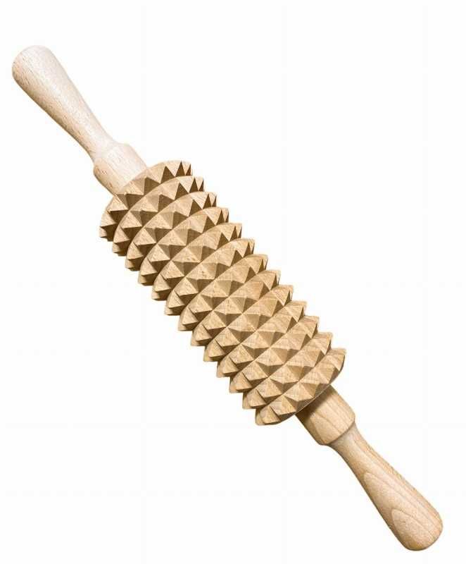 WAŁEK DREWNIANY DO MIĘSA Kotletów Steków Nakłuwacz ROLLER 28 cm.