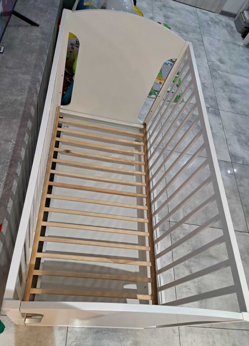 Łóżeczko z materacem dla dziecka 60x120 i szufladą