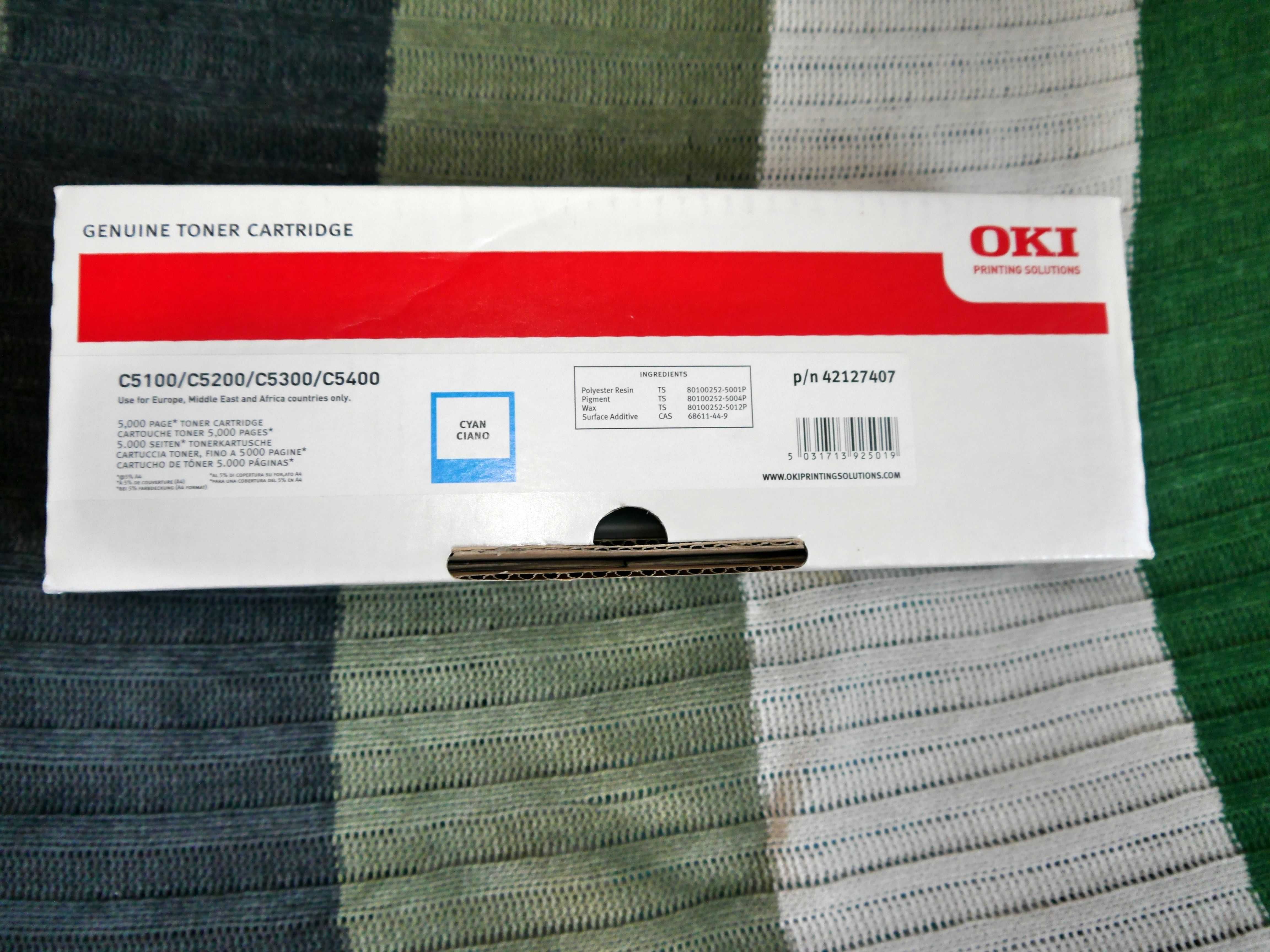 Oryginalny toner OKI C5100/5200/5300/5400 cyan