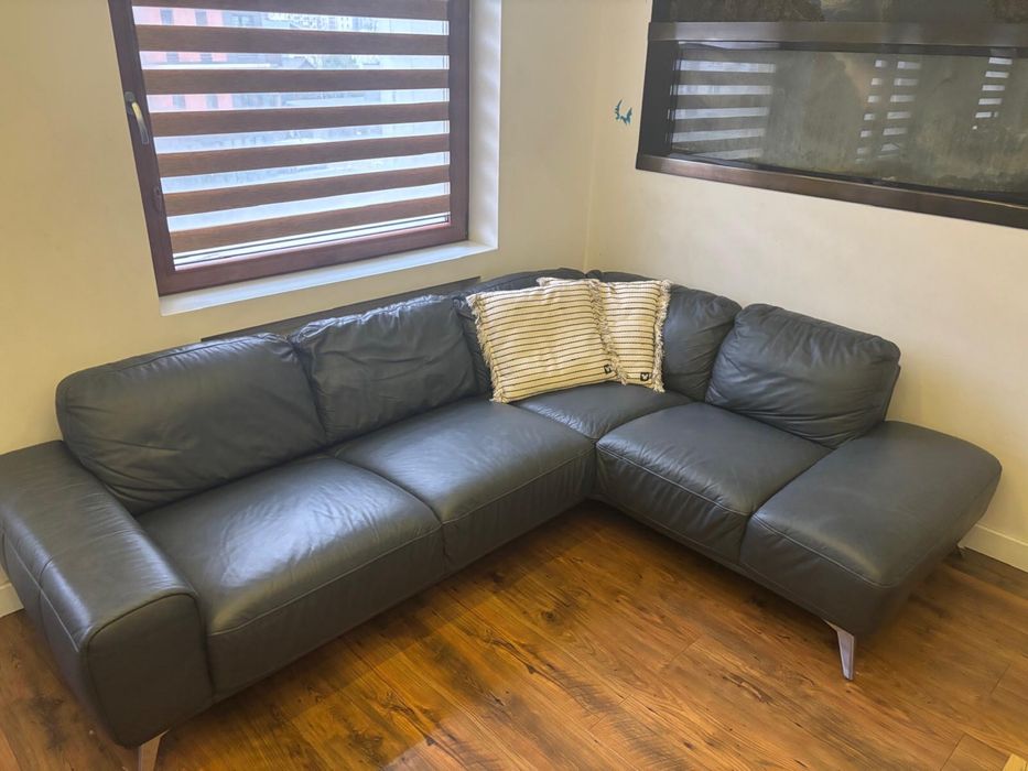 Narożnik sofa rozkladana skórzana