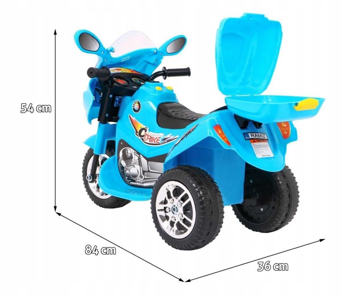 Motor trójkołowy Motorek dla dzieci na akumulator 18W do 25 kg LL1188