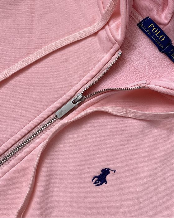 Зіп худі Polo Ralph Lauren рожеве з флісом