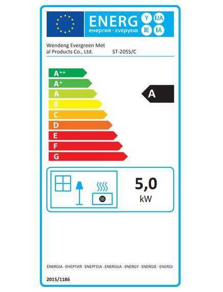 Печь чугунная буржуйка камин  EVERGREEN“ (ST205SC) 5kW