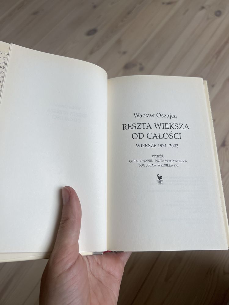 Wacław Oszajca reszta wiejsza od całości poezja