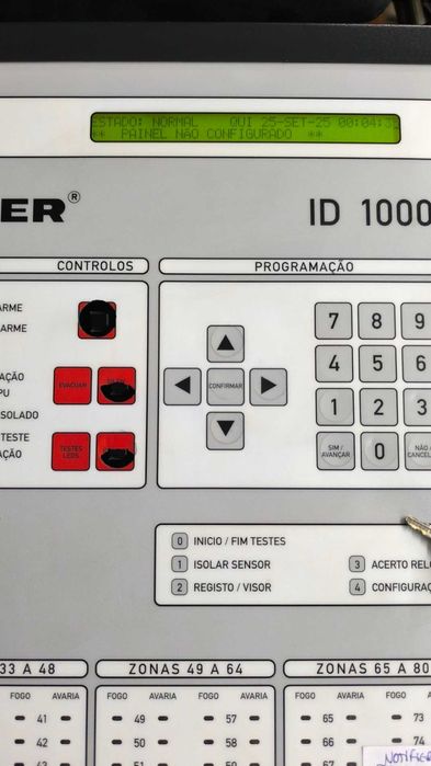 Sistema detecção incêndio Notifier