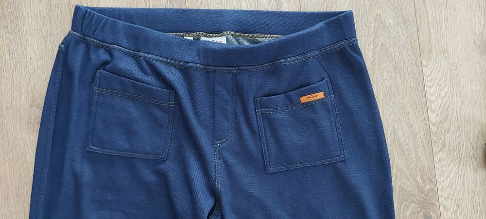 John Baner Bonprix r.48/50 ocieplane granatowe spodnie/getry