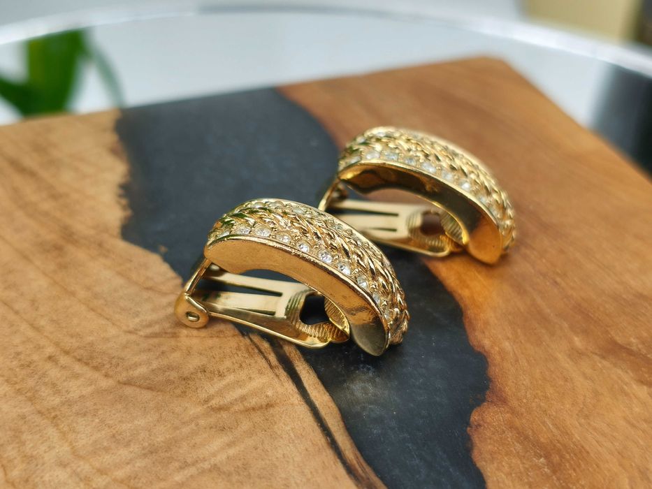 Vintage Kolczyki Dior z Cyrkoniami