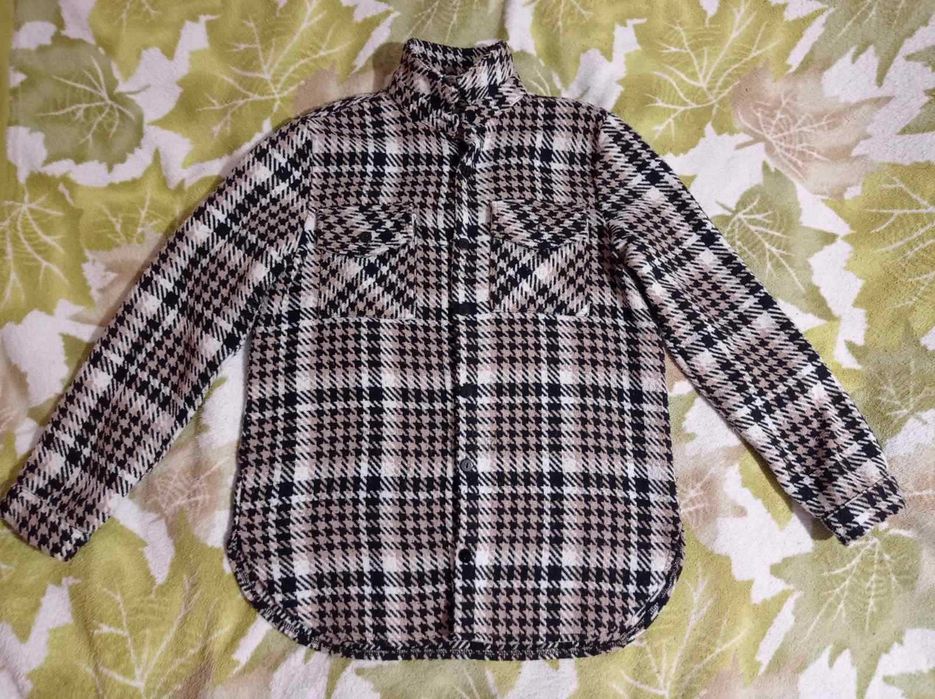 44р рубашка в клетку теплая идеальное состояние