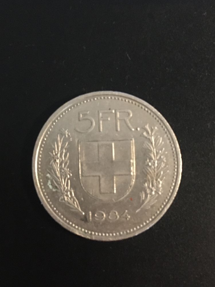Moneta Szwajcaria 5 franków 1984r