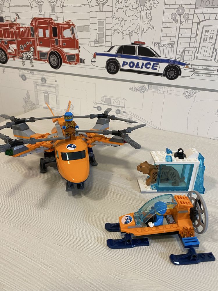 LEGO Citi 60193 транспортний гелікоктер полярників і 60190  аеро-сани