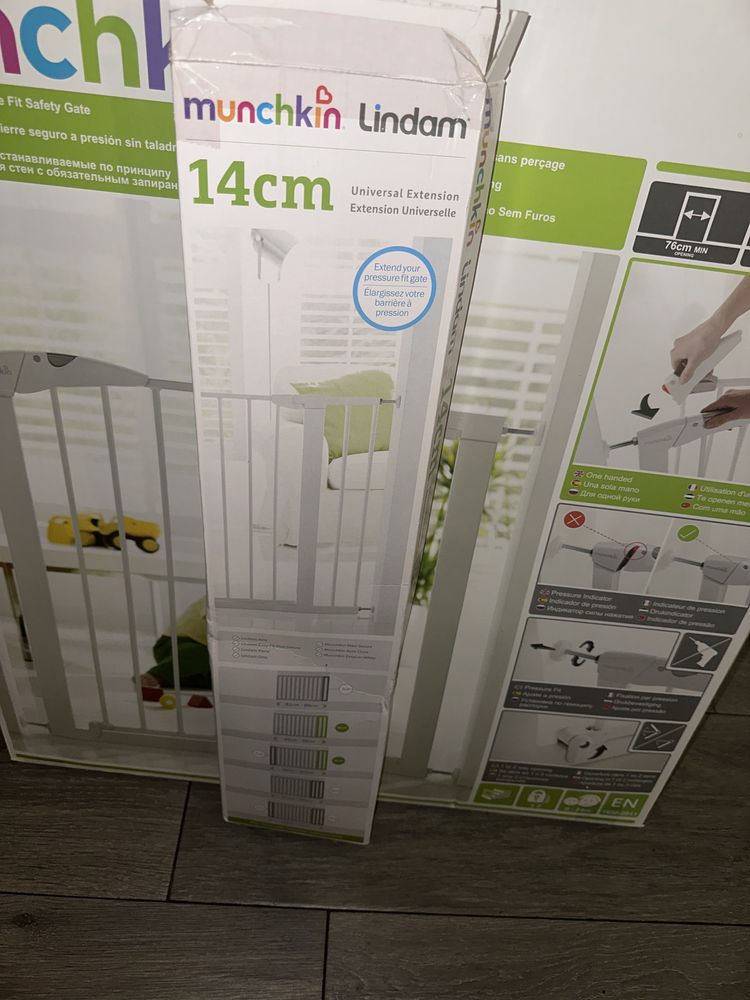 Grade de segurança com ajustes e extensao de 14 cm