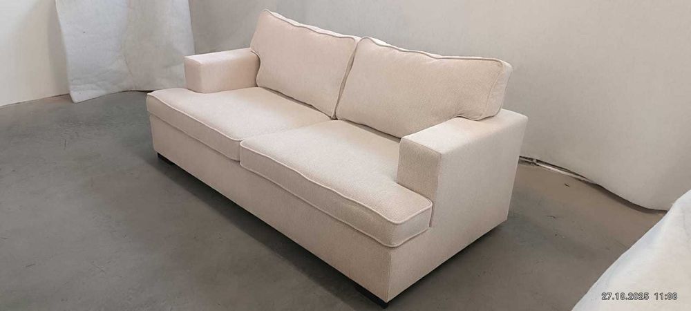 Sofa duża 3 osobowa, szenil,beżowy,dostępny od ręki!Darmowa dostawa