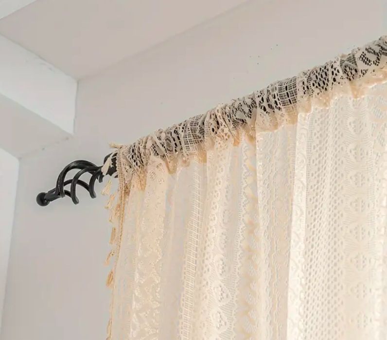 Nowe firany zaslony boho koronkowe z fredzlami 4 szt 150x240