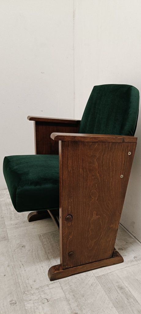 fotel kinowy pojedynczy lata 70-te vintage design