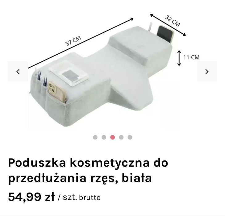 Poduszka kosmetyczna do przedłużania rzęs, biała beautiona