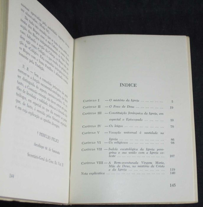 Livro Constituição Dogmática sobre a Igreja 1965