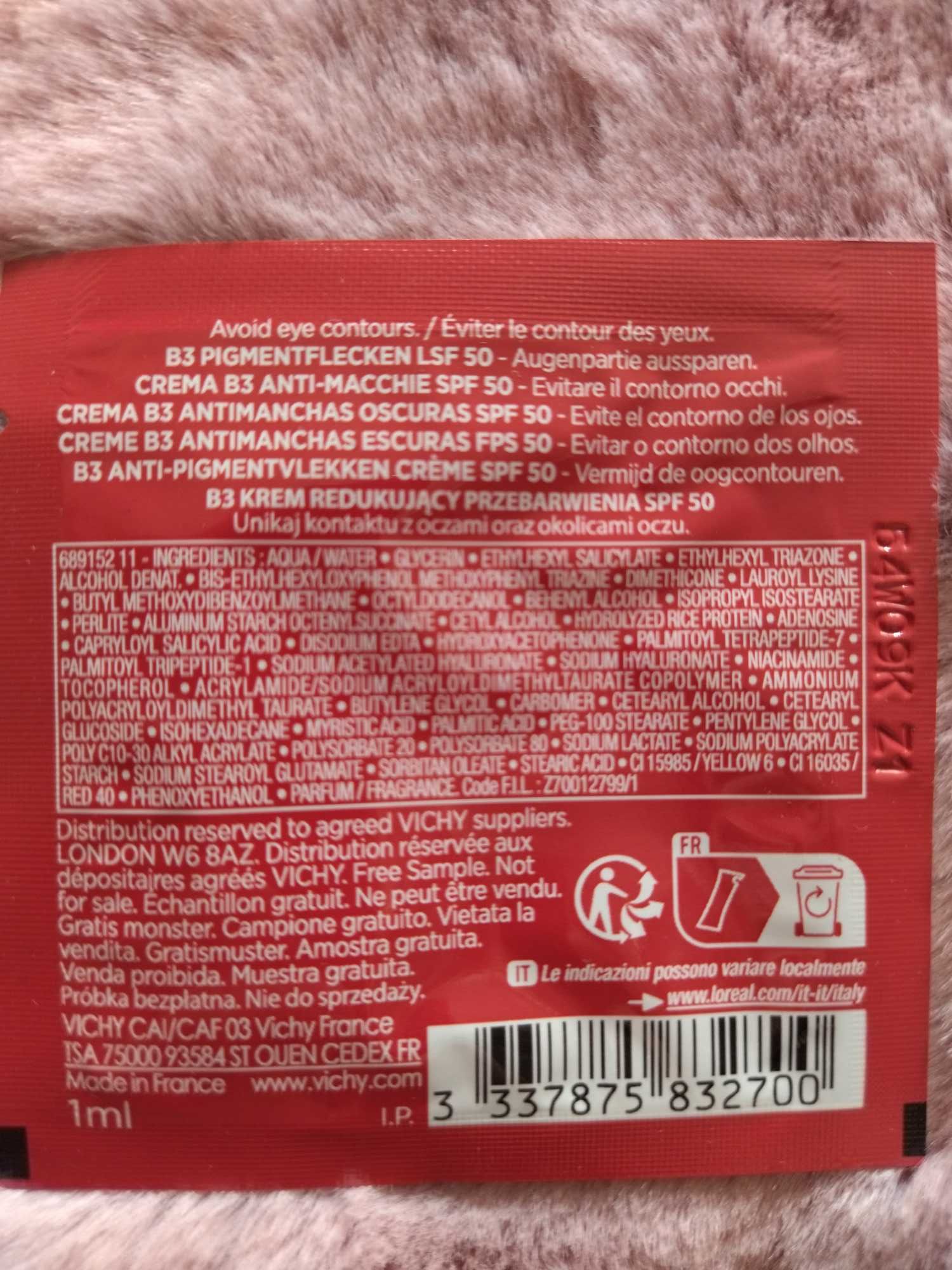 VICHY LIFTACTIV COLLAGEN Specialist B3 Krem Redukujący Przebarwienia
