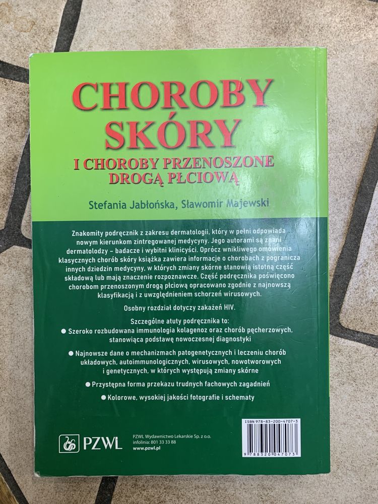 Podręcznik Choroby skory - Jabłońska