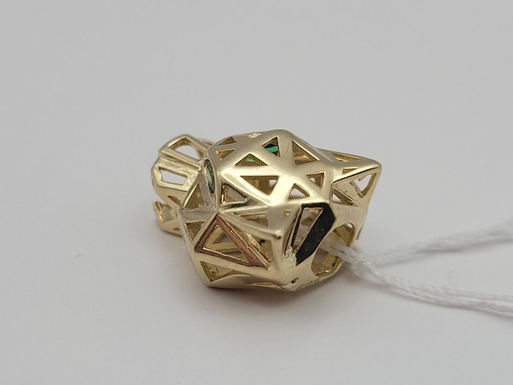 Nowy złoty charms, złoto 585, kot pantera tygrys Waga 1.92 gr