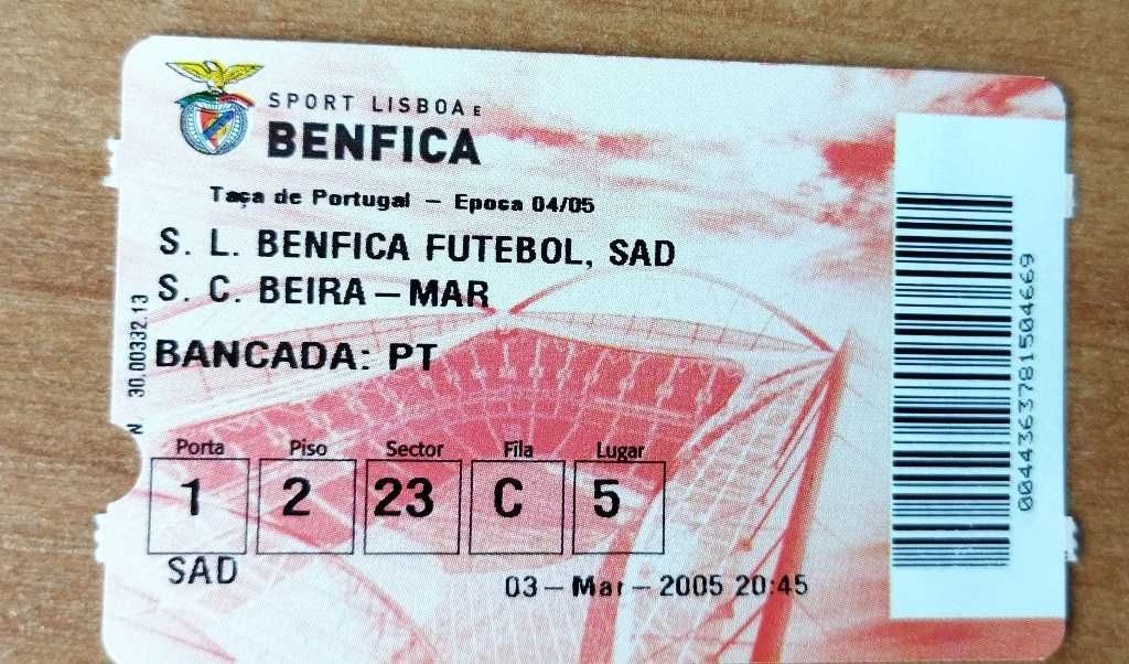 Bilet SL Benfica Lizbona - SC Beira-Mar Portugalia
