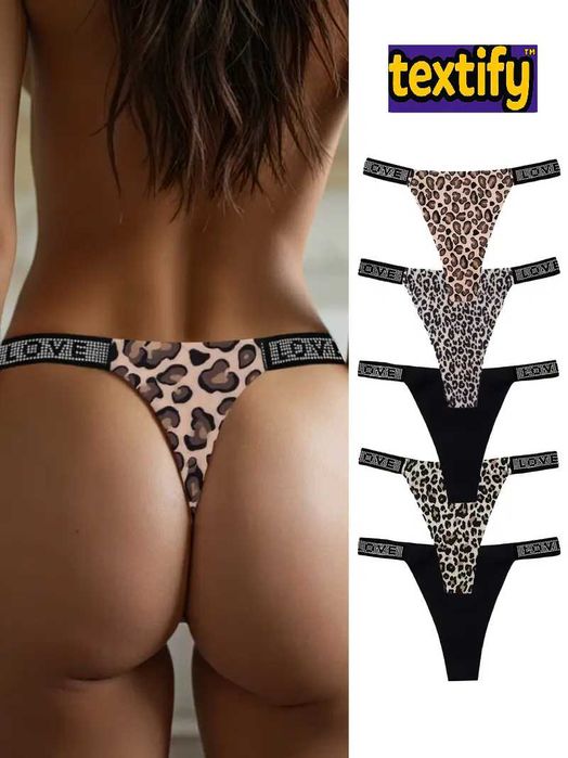 STRINGI zestaw x5 SZT mix MAJTKI damskie klasyczne wygodne XL