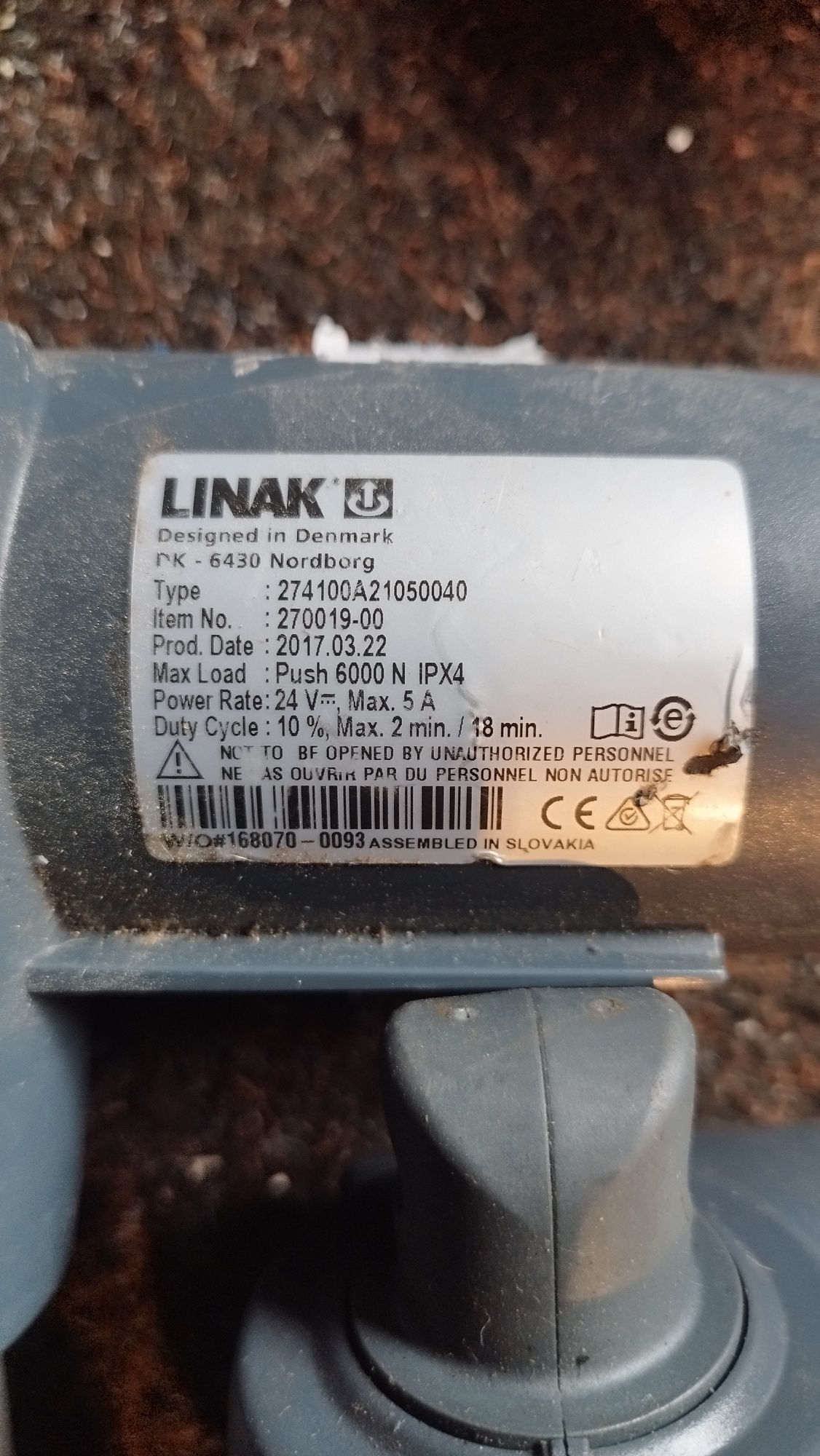 Siłownik liniowy LINAK 24V
