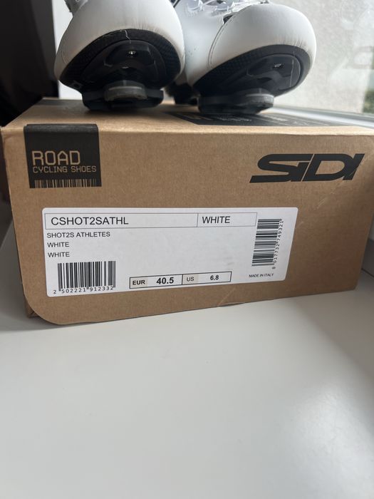 Buty kolarskie rowerowe Sidi shot 2S biało czarne 40,5