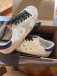 Golden goose brancos efeito desgastado super diferentes