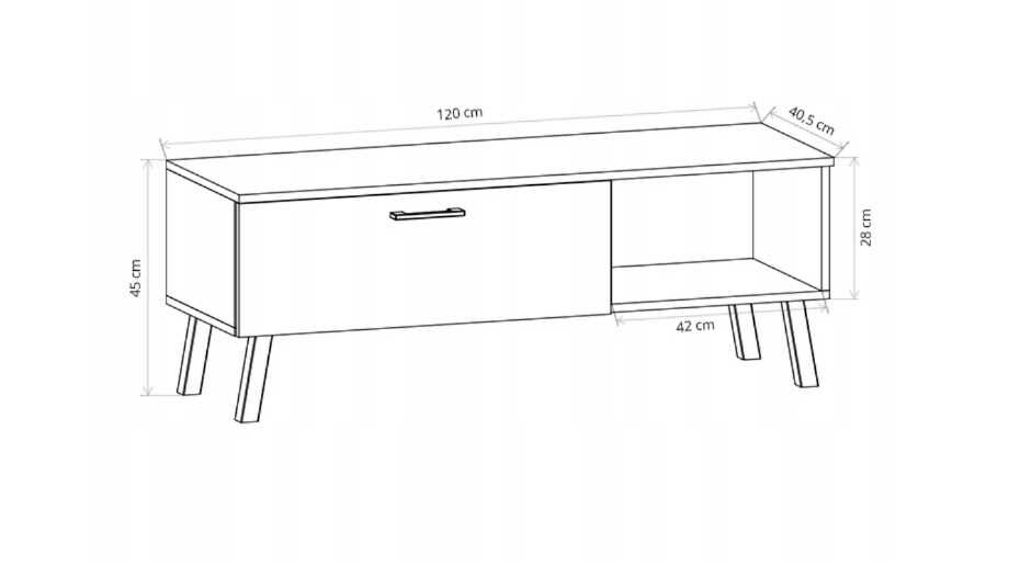 Szafka RTV 120 cm Oregon rożne kolory !!