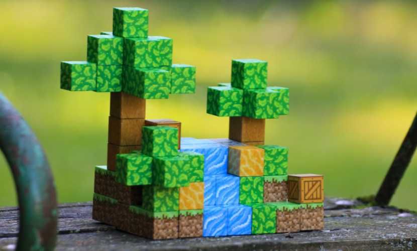 Magnetyczne klocki jak Minecraft – 100 elementów biom leśny NOWYGratis