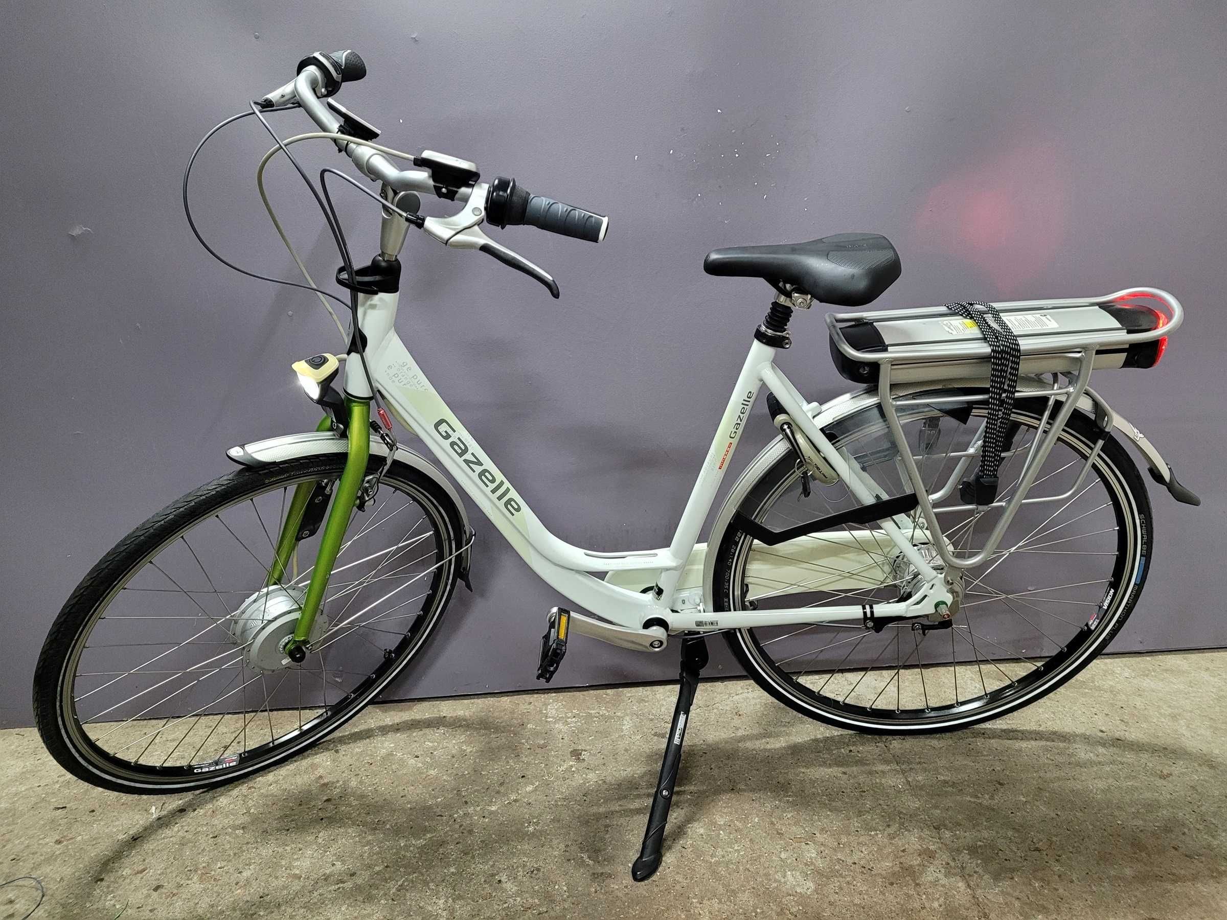 Rower elektryczny GAZELLEPURE. 2300 KM 86 Cykli ładowań 11.2 ah 405wh