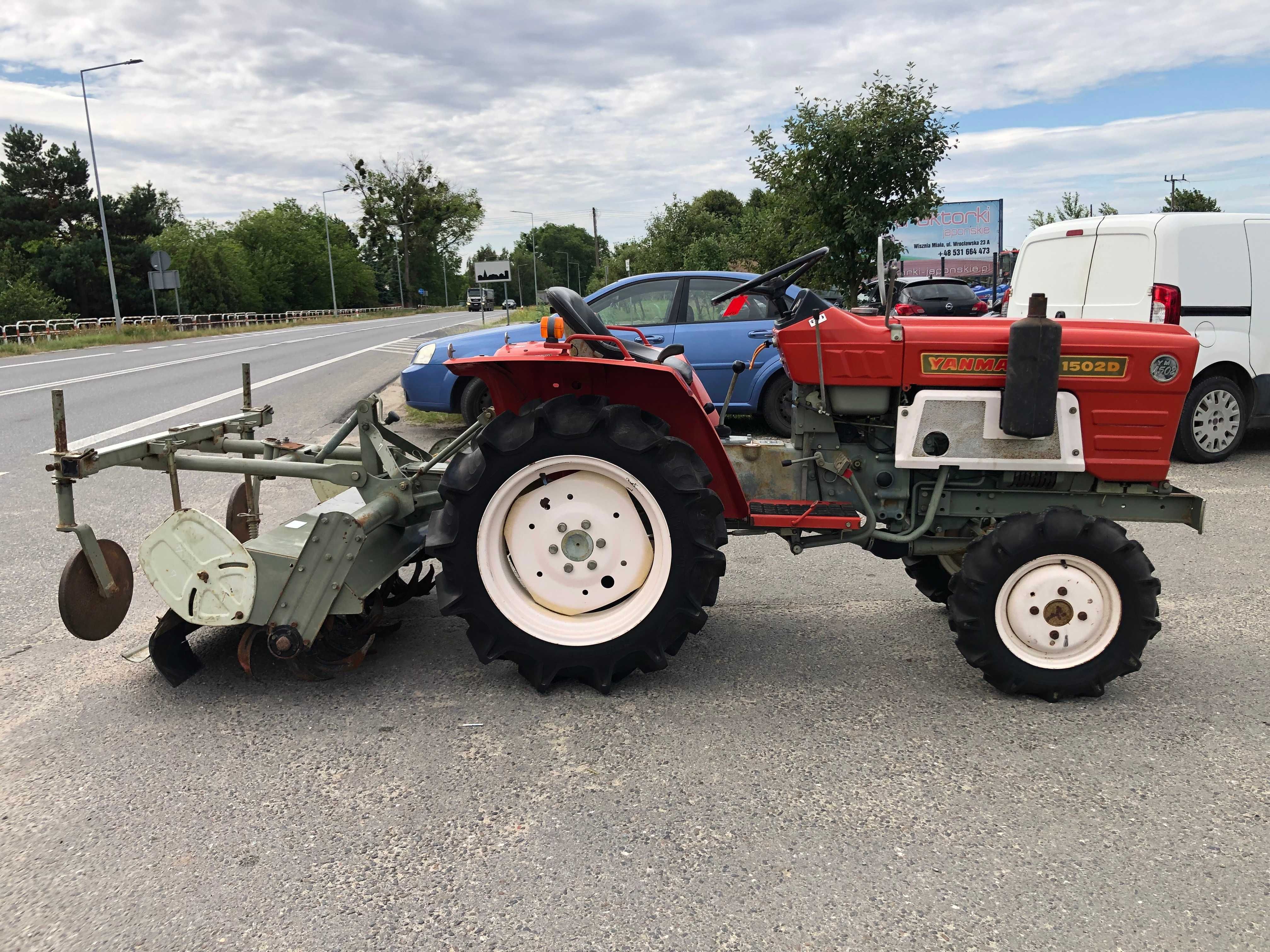 Traktorek Yanmar YM1502 z glebogryzarką 15KM 4x4