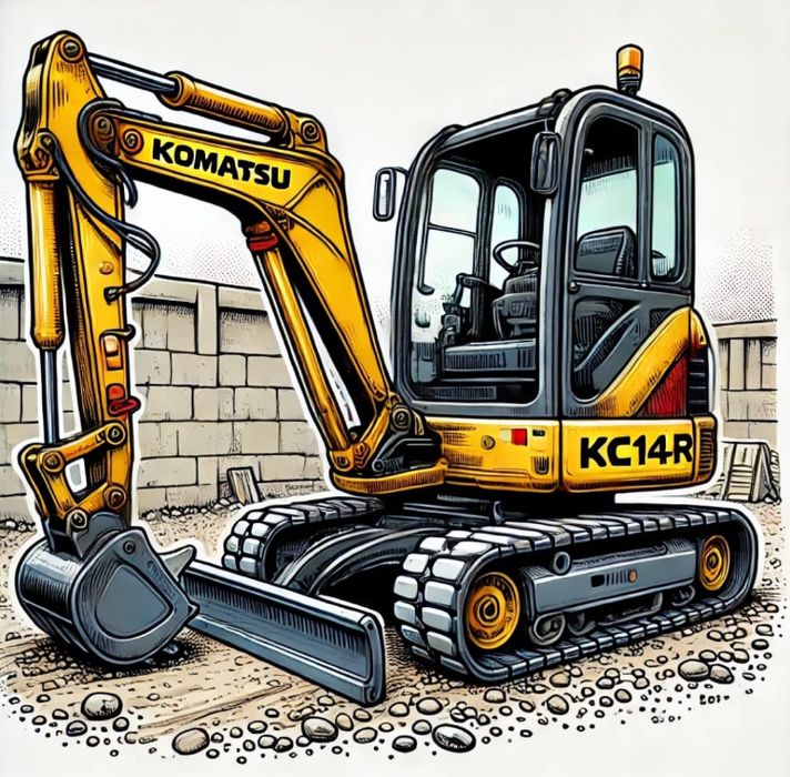 Wynajem Minikoparka uslugi komatsu pc14 karcher ubijarka przyczepki