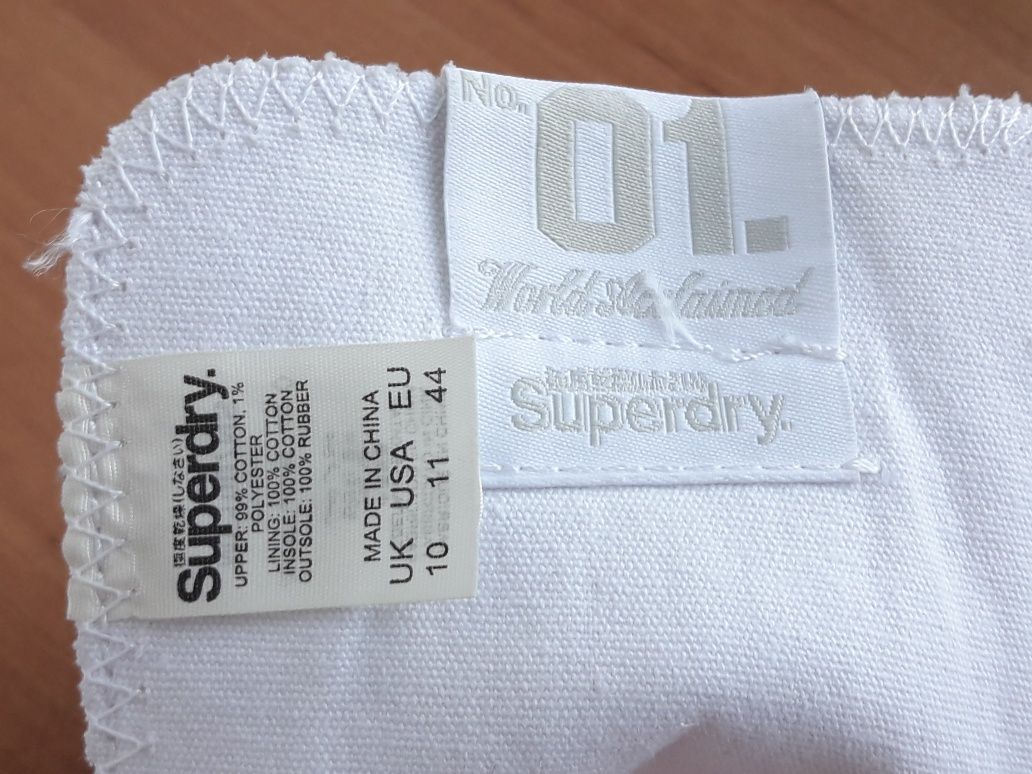 Белые кеды мужские SUPERDRY (оригинал) 44